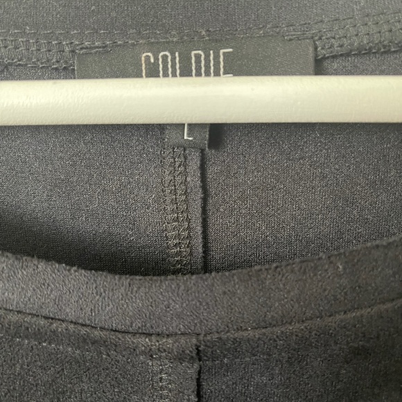 GOLDIE black faux suede dress - Picture 2 of 5